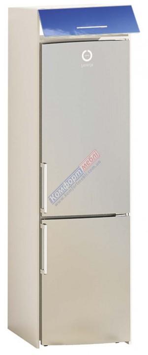 Купить Шкаф 600 мм П60.214.1Д. под обычный холодильник h=1930 "Крашеный высокий глянец с печатью" в Киеве	