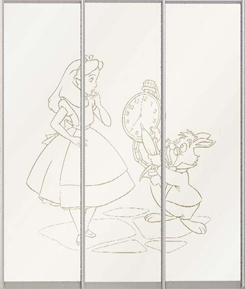 Мал.1106 матовий малюнок для трьохдверного дзеркального фасаду - фото, ціна, купити,  