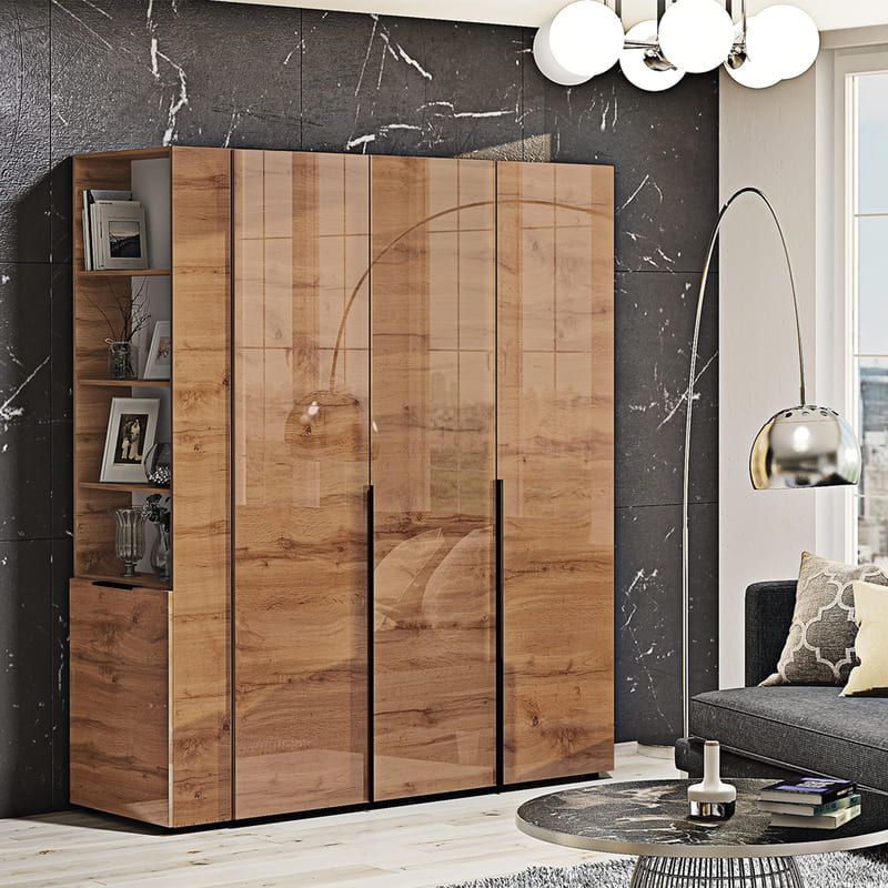 Модульный шкаф Флекс 1,2м с ДСП фасадами Дуб золотой в гостиную - фото, цена, купить,  