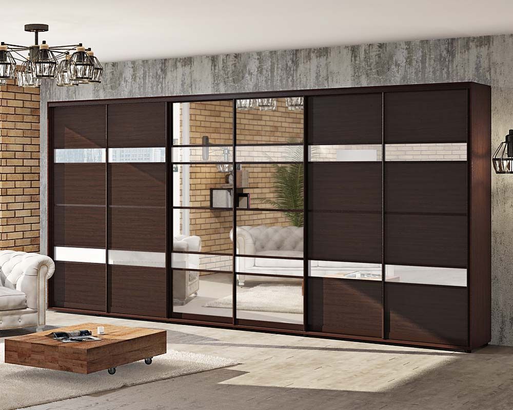 Шафа-купе 5,4 метра "Модель 5" шестидверна дуб венге - фото, ціна, купити,  