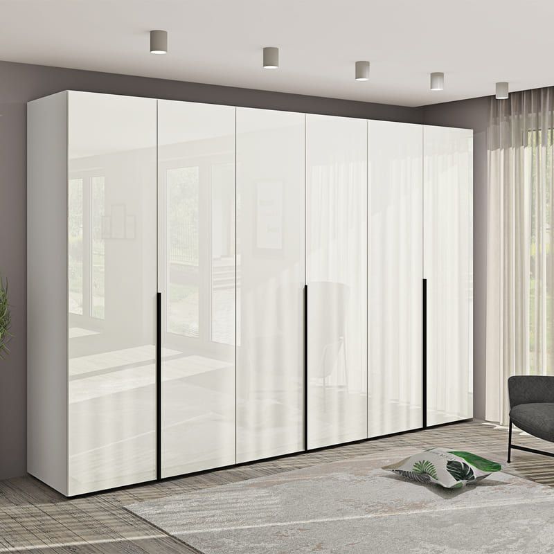 Шкаф на заказ Flex 3 м с ДСП фасадами Белый в детскую - фото, цена, купить,  