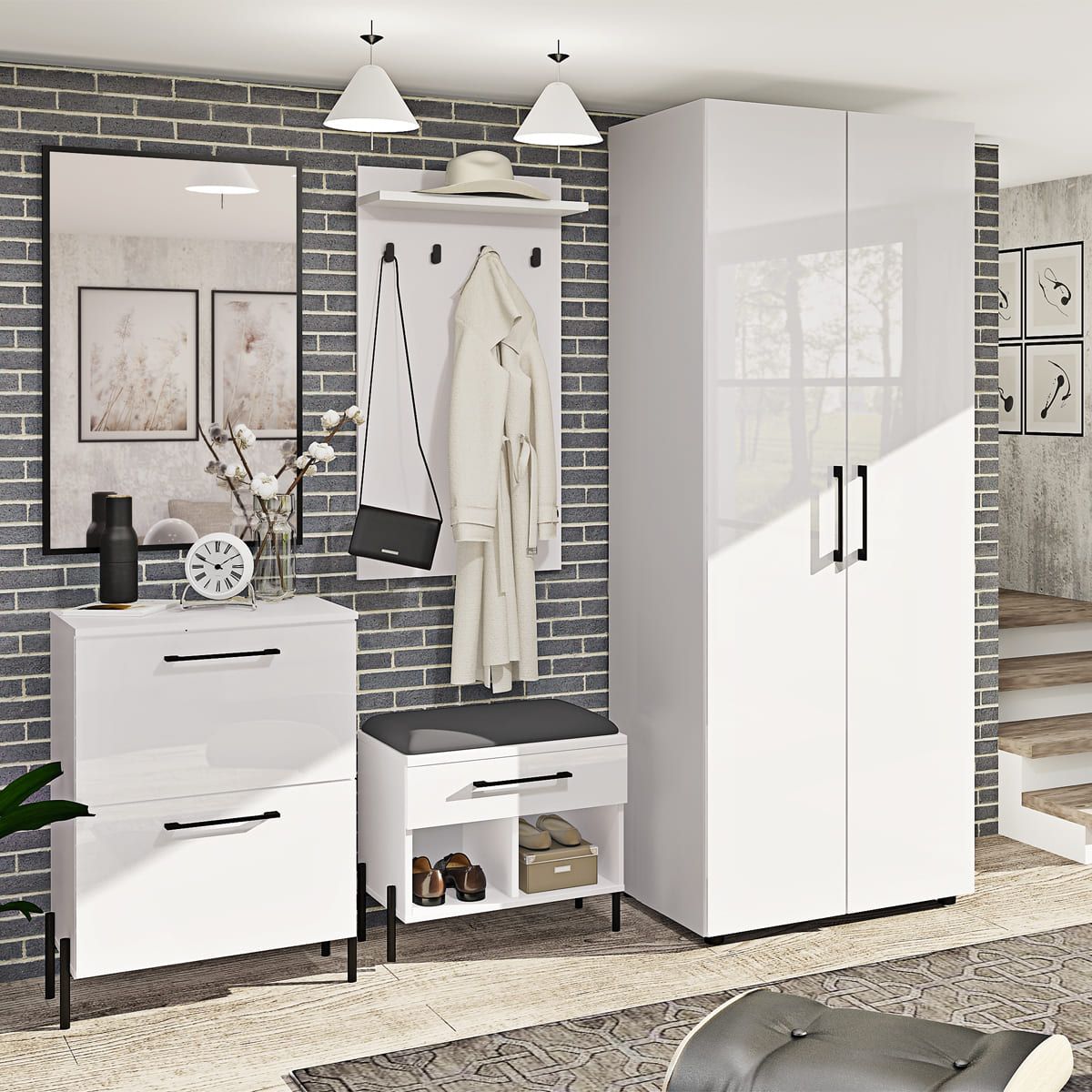 Передпокій ВТ-4091 (2,15 м) Білий - фото, ціна, купити,  