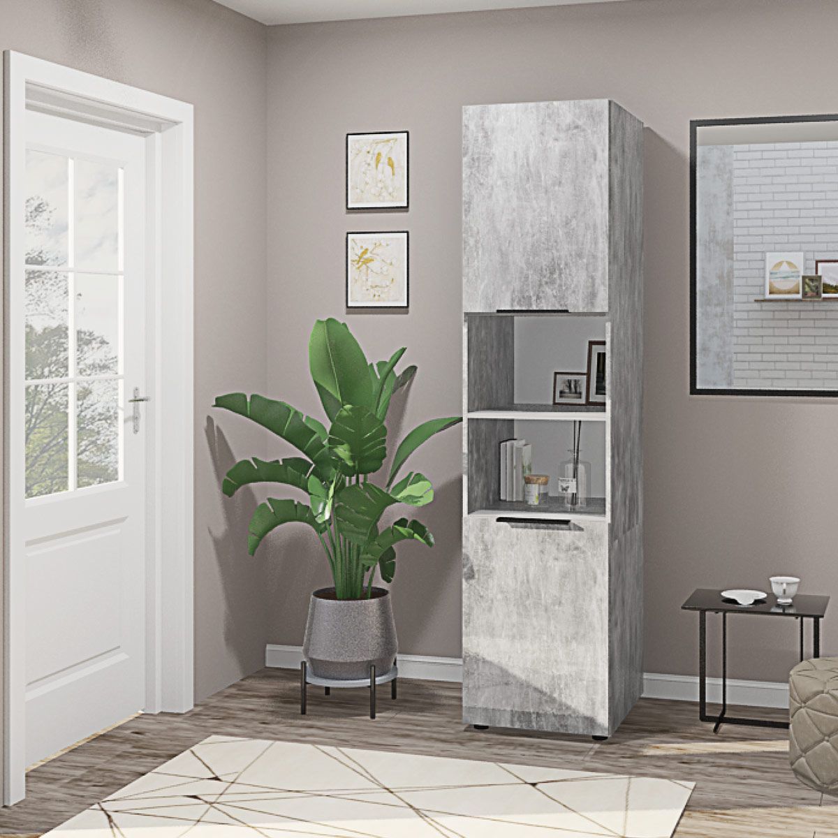 Стелаж Флекс 50см ДСП фасад Бетон в дитячу - фото, ціна, купити,  