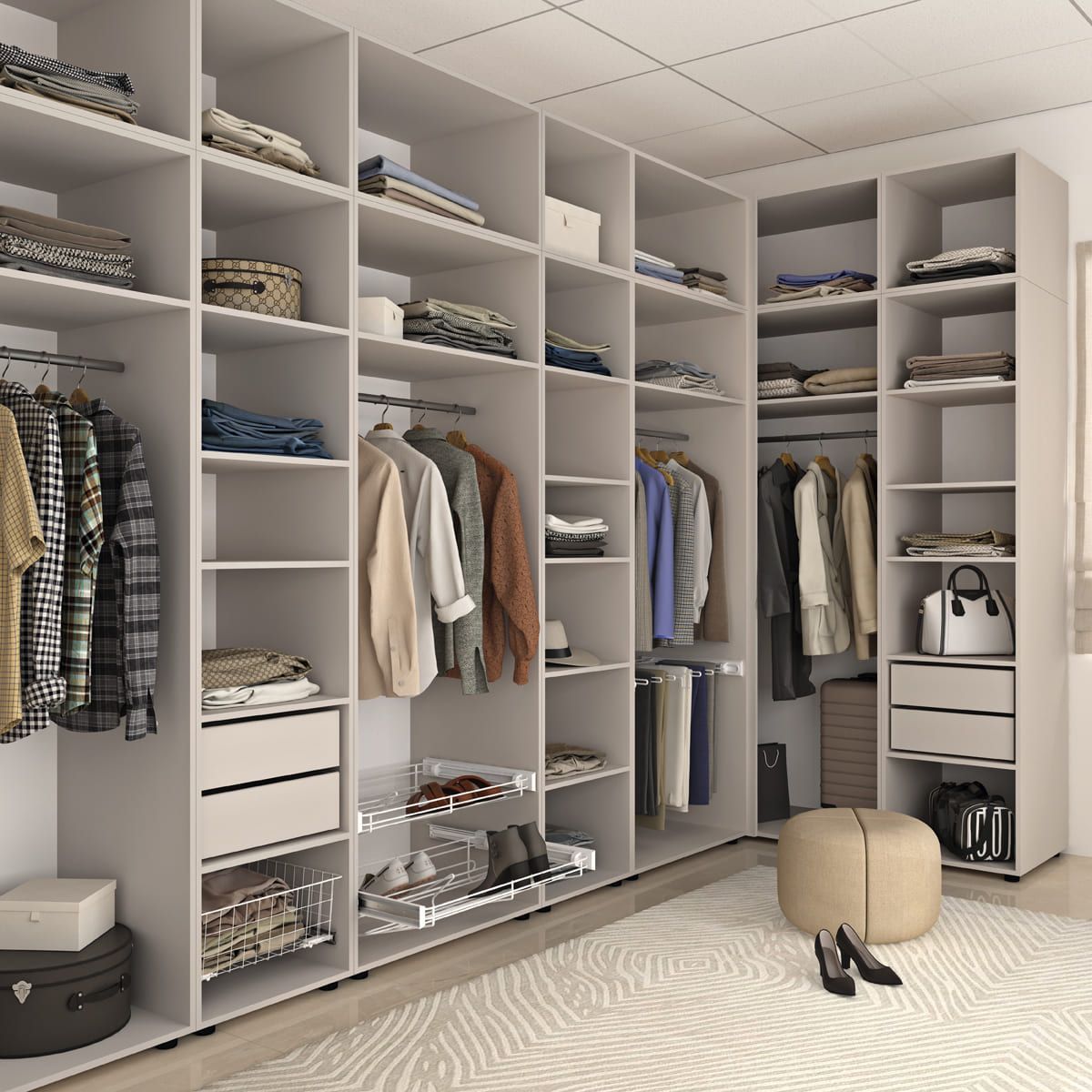 Гардеробна Флекс з ДСП Кашемір в спальню - фото, ціна, купити,  