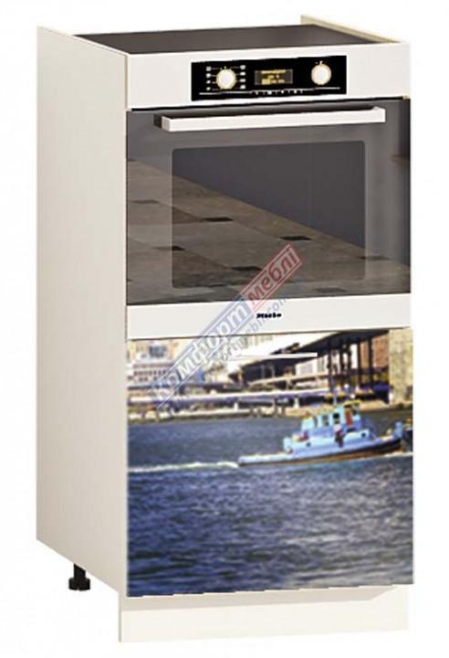 Купить Шкаф 600 мм П60.124.1Д под духовку "Крашеный высокий глянец с печатью" в Киеве	