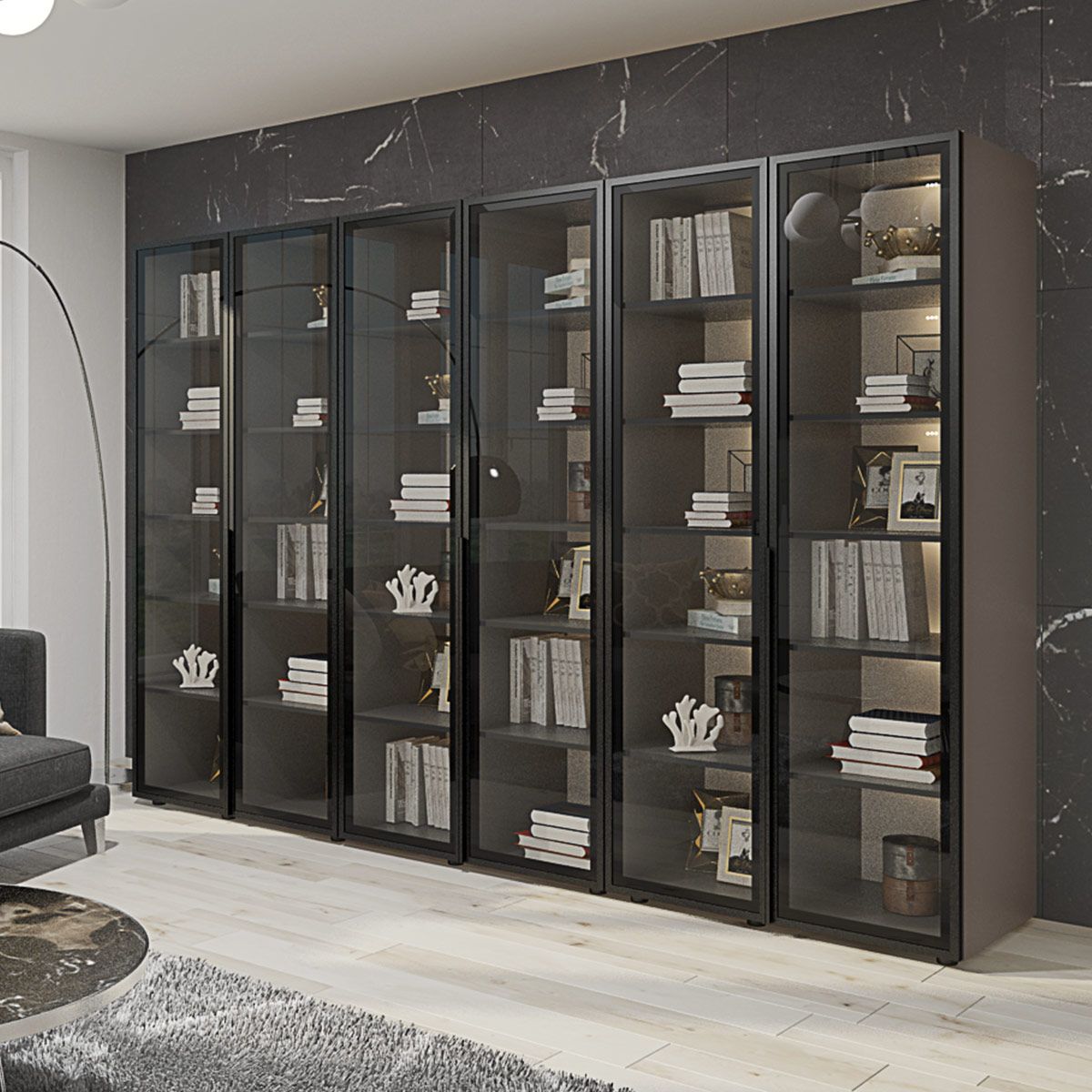 Шафа з вітриною Флекс 3 метра шестидверна - фото, ціна, купити,  