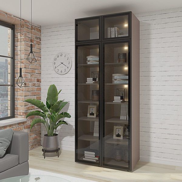 Книжкова шафа зі склом Флекс 90 см для документів - фото, ціна, купити,  