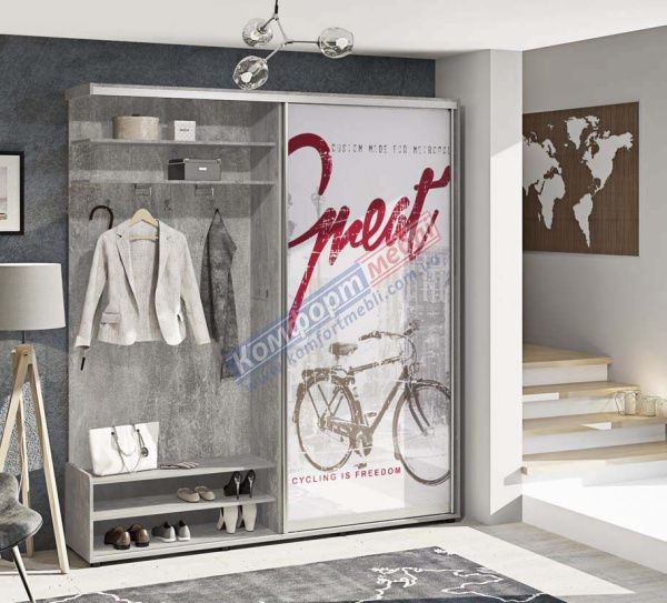 Прихожа-купе 1,0м "ДСП" Кольоровий друк - фото, ціна, купити,  