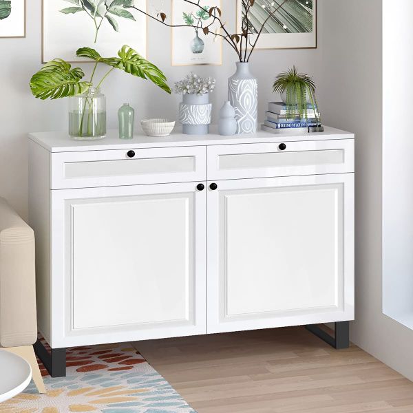 Комод з 2 ящиками Флекс 1200 мм фарбований МДФ Білий в прихожу - фото, ціна, купити,  