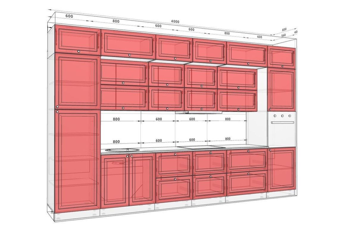 Сучасна кухня "Діамант" 4м з кухонним островом Білий, Графіт - фото, ціна, купити,  