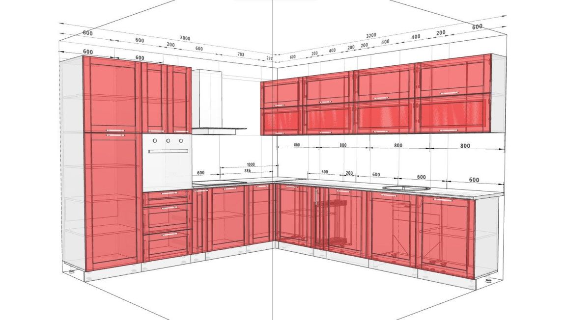 Кухня "Французький Престиж" 3,2 х 3м кутова Дуб золотий - фото, ціна, купити,  