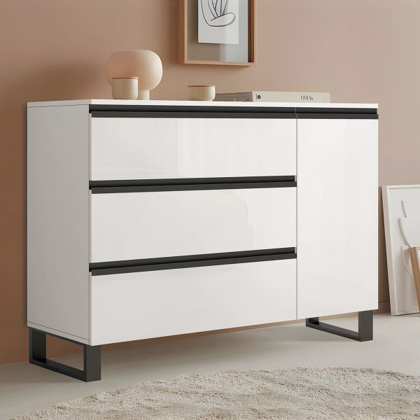 Комод для речей Flex 1200 мм з ДСП фасадами Білий для іграшок - фото, ціна, купити,  