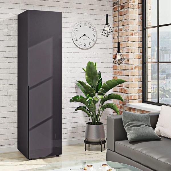 Современный шкаф Флекс 0,5 м ДСП фасад Графит в коридор - фото, цена, купить,  