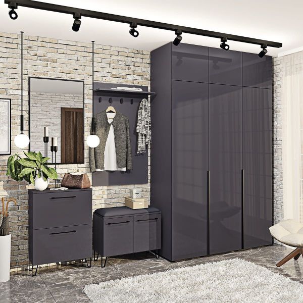 Прихожая ВТ-4092 (2,8 м) Графит - фото, цена, купить,  