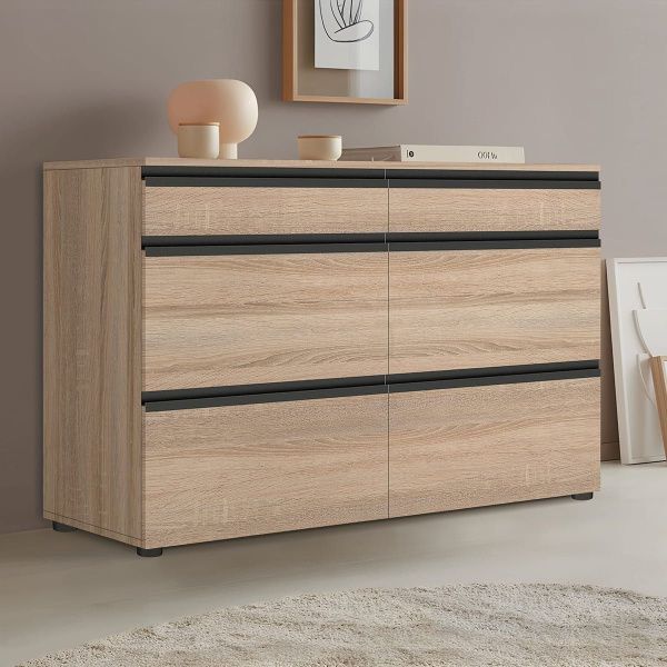 Тумба с ящиками Флекс 1 м ДСП фасад Дуб сонома в спальню - фото, цена, купить,  