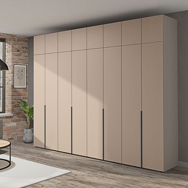 Шафа без ручок Flex 4 метра з МДФ фасадами Капучино в дитячу - фото, ціна, купити,  