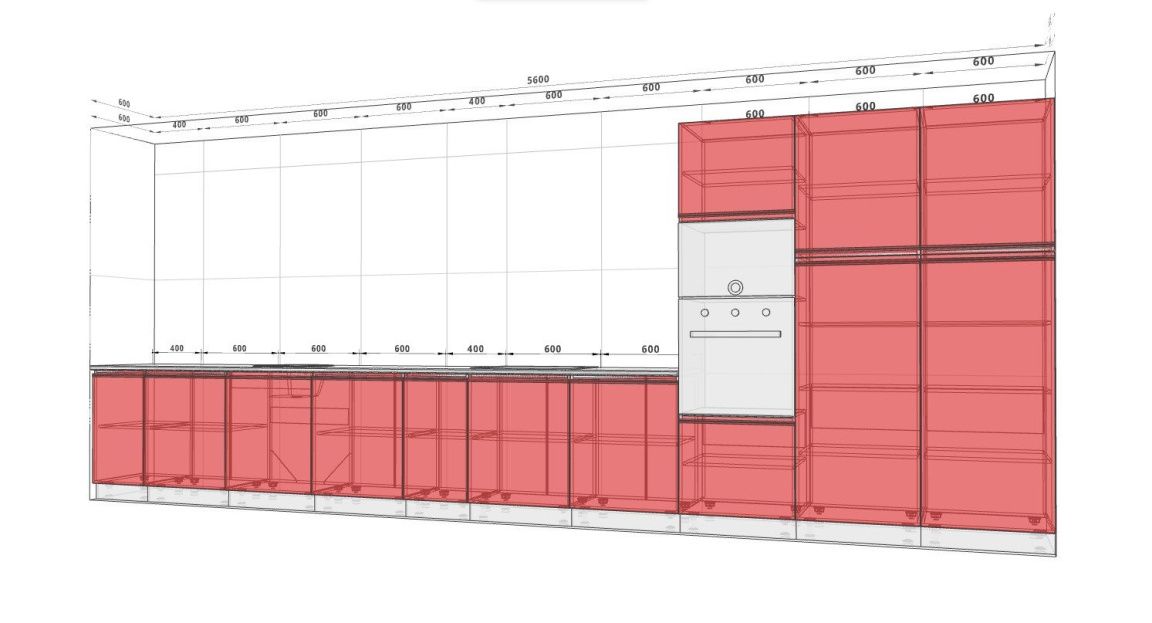 Кухня "Sigma ручка" 5.6м з островом Мармур бетон бежевий - фото, ціна, купити,  
